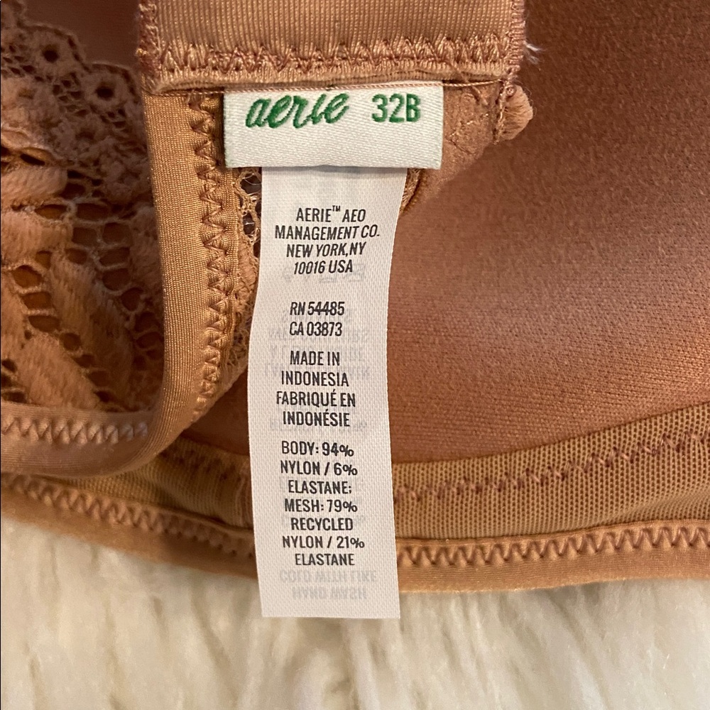 Aerie Plunge Women's Lace Bralette - Brown/Tan size 32B brand new - Picture 5 of 8